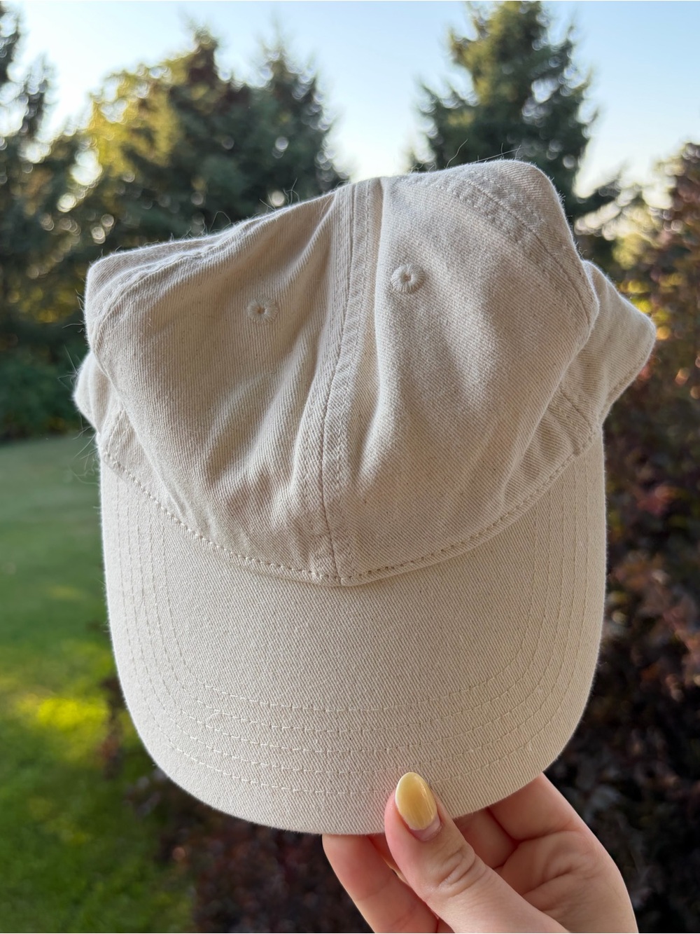 Madewell cream canvas cotton baseball cap hat NWOT